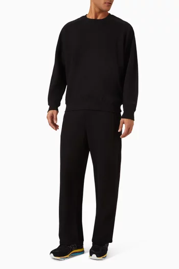NB Grey Relaxed Straight-leg Pants in Cotton
