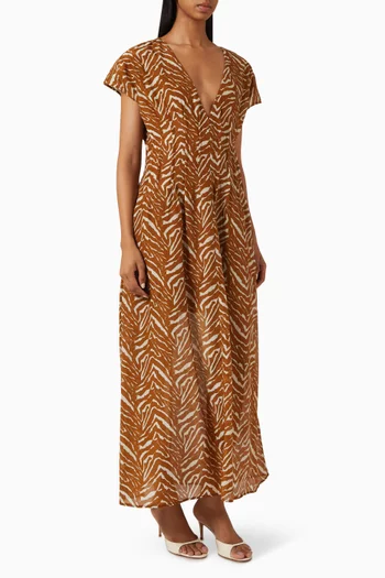 Marley Pleated Waist Midi Dress