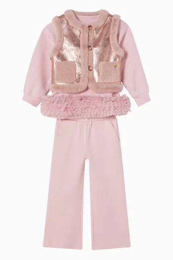 Cher Gillet in Metallic Faux Fur
