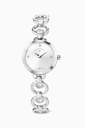 Chand Diamond Quartz Watch, 24mm