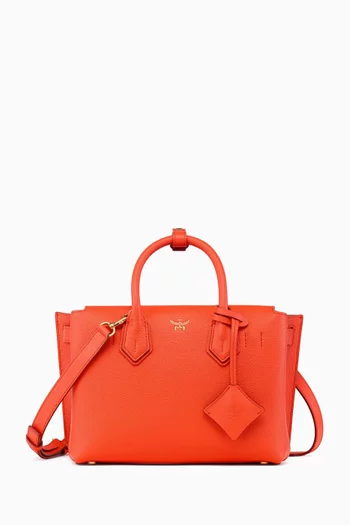 Small Milla Tote Bag in Grained Leather