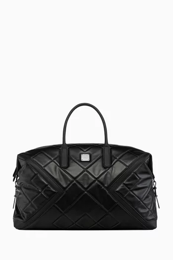 Ottomar Weekender Bag in Diamond Quilted Leather