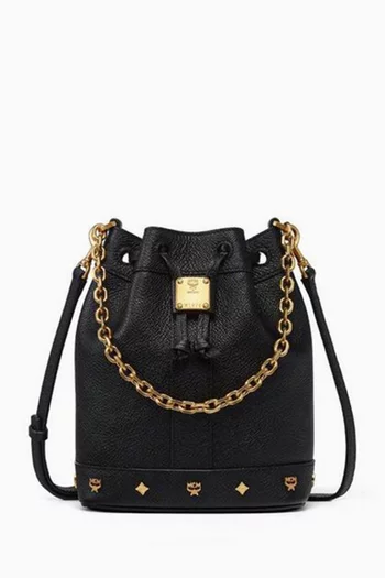 Mini Pina Drawstring Bag in Calfskin