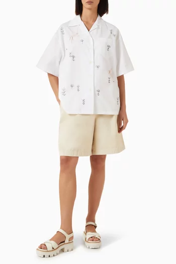 Embroidered Poplin Shirt