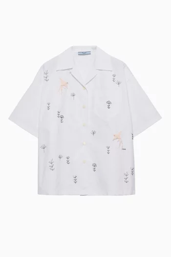 Embroidered Poplin Shirt