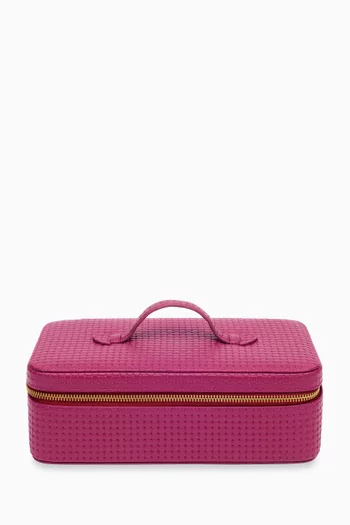 Charlotte Jewellery Case in Woven Leather