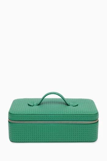 Charlotte Jewellery Case in Woven Leather