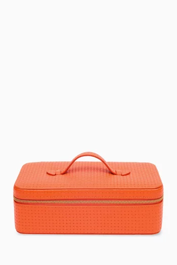 Charlotte Jewellery Case in Woven Leather