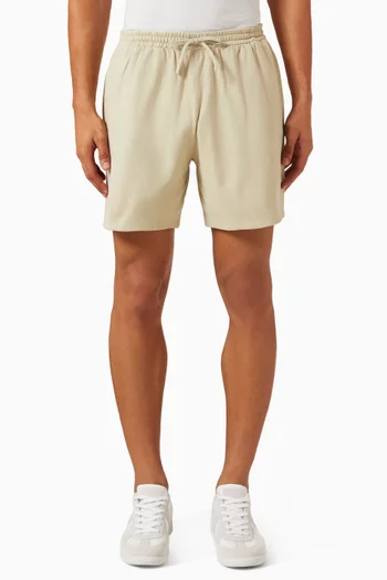 Garment-washed Shorts in Cotton Jersey