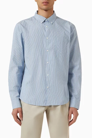Striped Shirt in Cotton Poplin