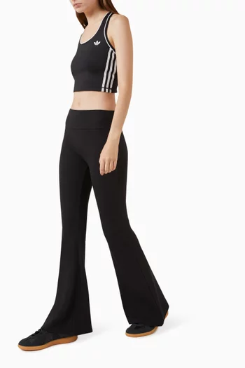 Essentials Rib Flared Leggings in Cotton-blend