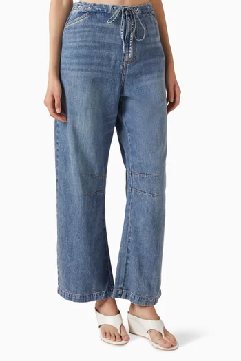 Barry Drawstring-waist Jeans in Denim