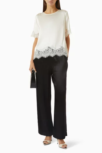Sonora Lace Top in Satin