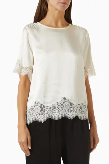 Sonora Lace Top in Satin