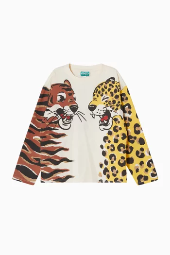 Tiger Graphic T-shirt in Cotton
