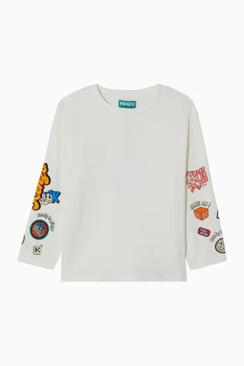 Logo Applique T-Shirt in Organic Cotton