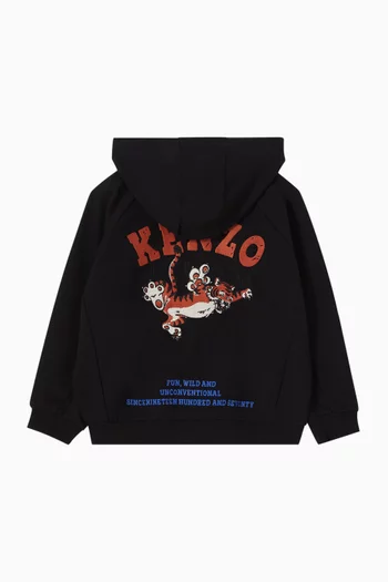 Logo Graphic Zip Hoodie in Fleece