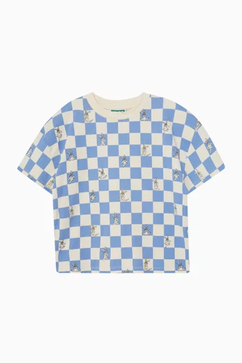 Checks Logo T-shirt in Cotton