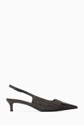 Sussex 45 Slingback Pumps in Wool