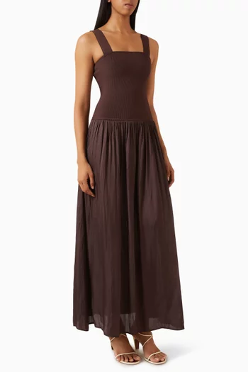 Magnani Cut-out Dress in Jersey & Satin