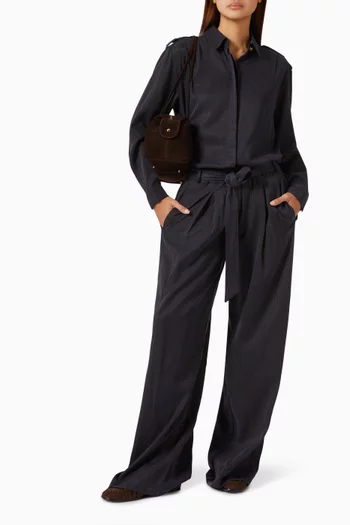 Rim C Wide-leg Pants in Cupro Blend