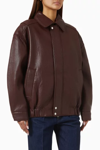 Ona Bomber Jacket in Faux Leather