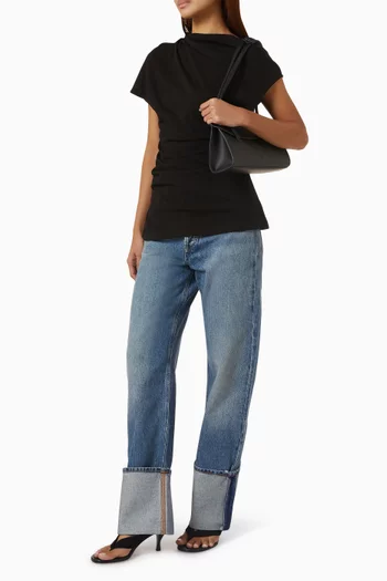 Beckly Draped T-shirt in Organic-cotton