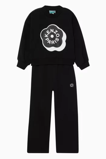 Floral Logo Sweatshirt in French Terry