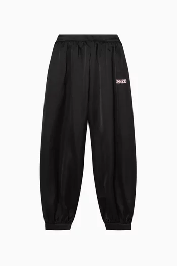 Logo Sweatpants in Satin
