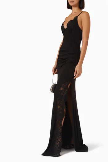 The Lace Trim Dress in Jersey