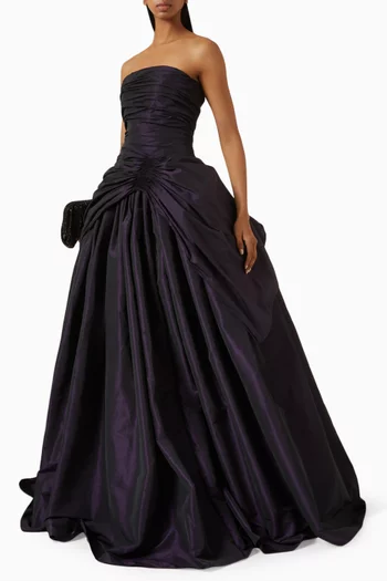 Draped Gown in Taffeta