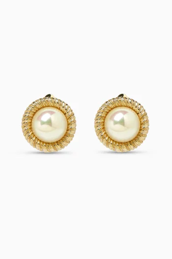 1980s Pearl Clip-on Earrings
