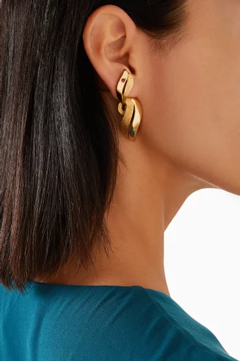 1980s Stylised Drop Earrings