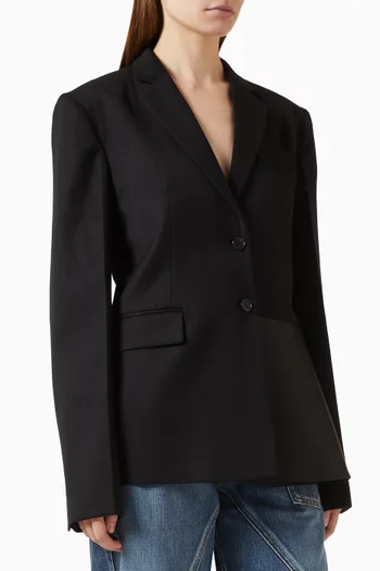 Tailored Jacket with Wrap Drape