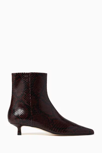 Sofie 35 Python-print Ankle Boots in Calf Leather