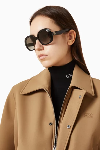Anagram Round Sunglasses in Acetate