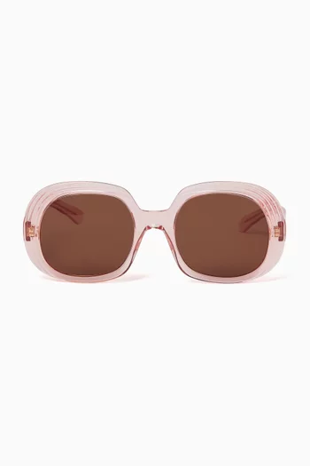 Anagram Round Sunglasses in Acetate