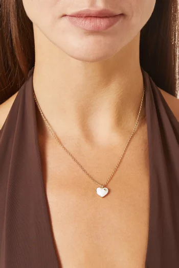 Heart & Spade Enamel Pendant Necklace