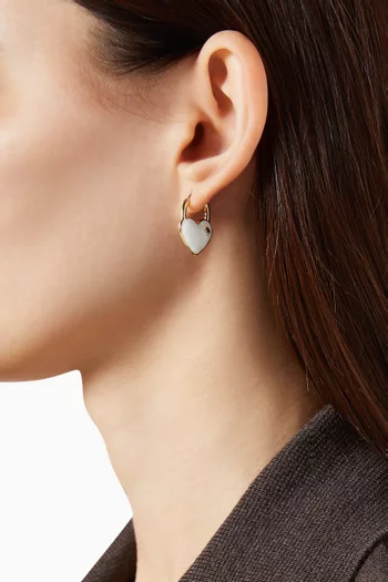 Heart & Spade Enamel Huggies