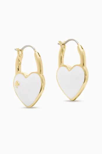 Heart & Spade Enamel Huggies