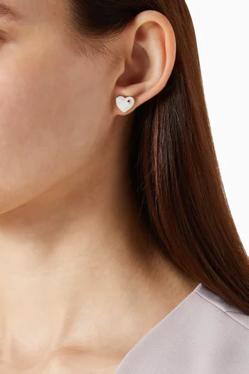 Heart & Spade Enamel Stud Earrings