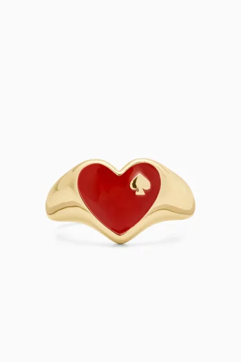 Heart & Spade Enamel Ring