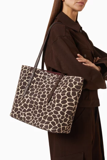 Do It All Giraffe Large Tote Bag in Suede
