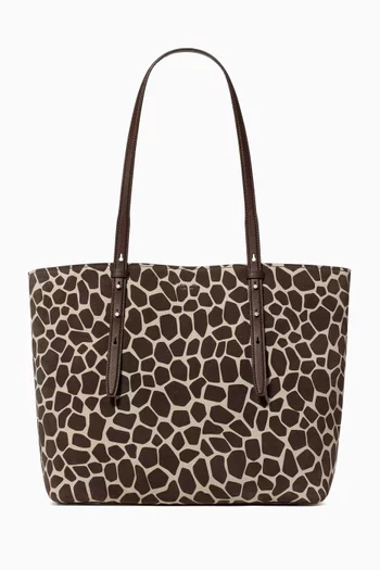 Do It All Giraffe Large Tote Bag in Suede