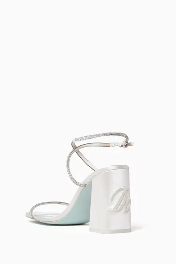 Say I Do Embellished Sandals in Satin