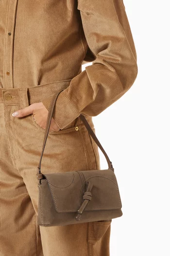 Small Loop Shoulder Bag in Suede