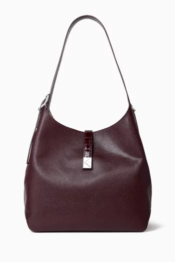 Large Deco Shoulder Bag in Pebbled Leather