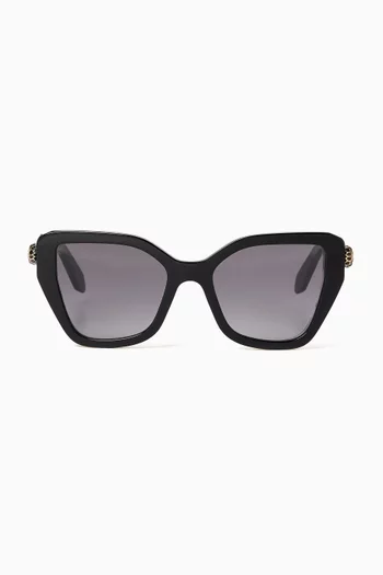 Serpenti Forever Butterfly Sunglasses in Acetate
