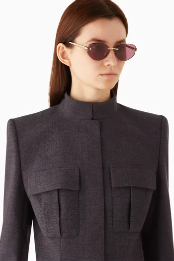 Serpenti Forever Oval Sunglasses
