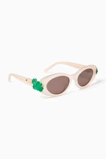 Dior Clover B1I Oval Sunglasses in Acetate